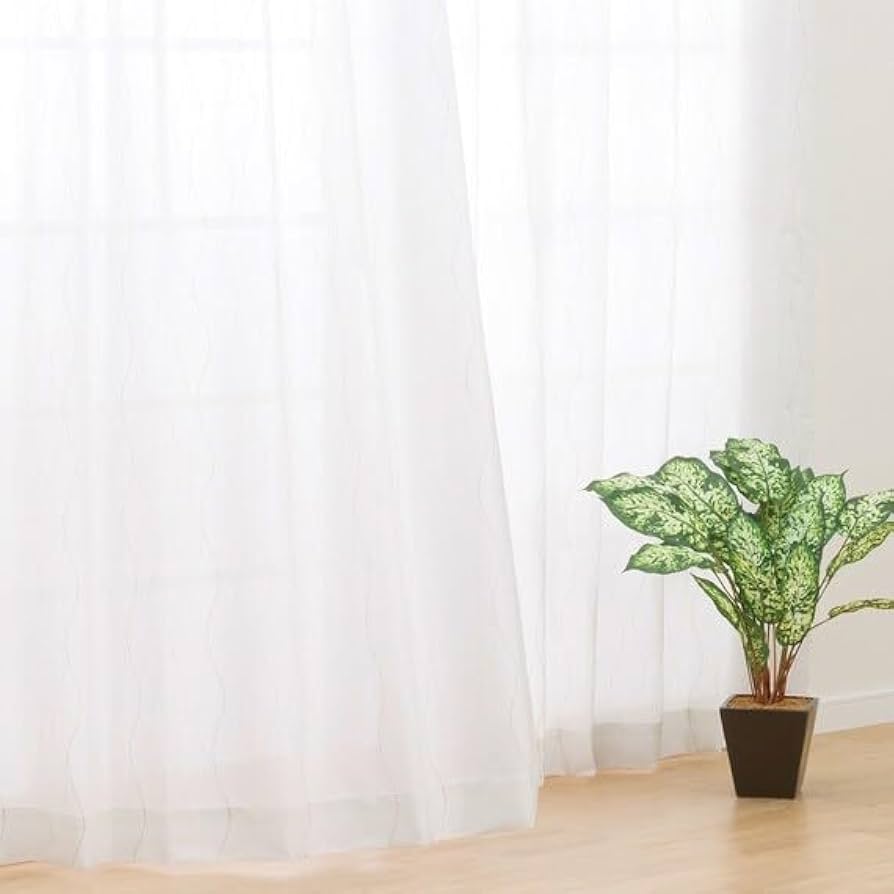 Amazon｜ニトリ(NITORI) 遮熱・ミラーレースカーテン RL015